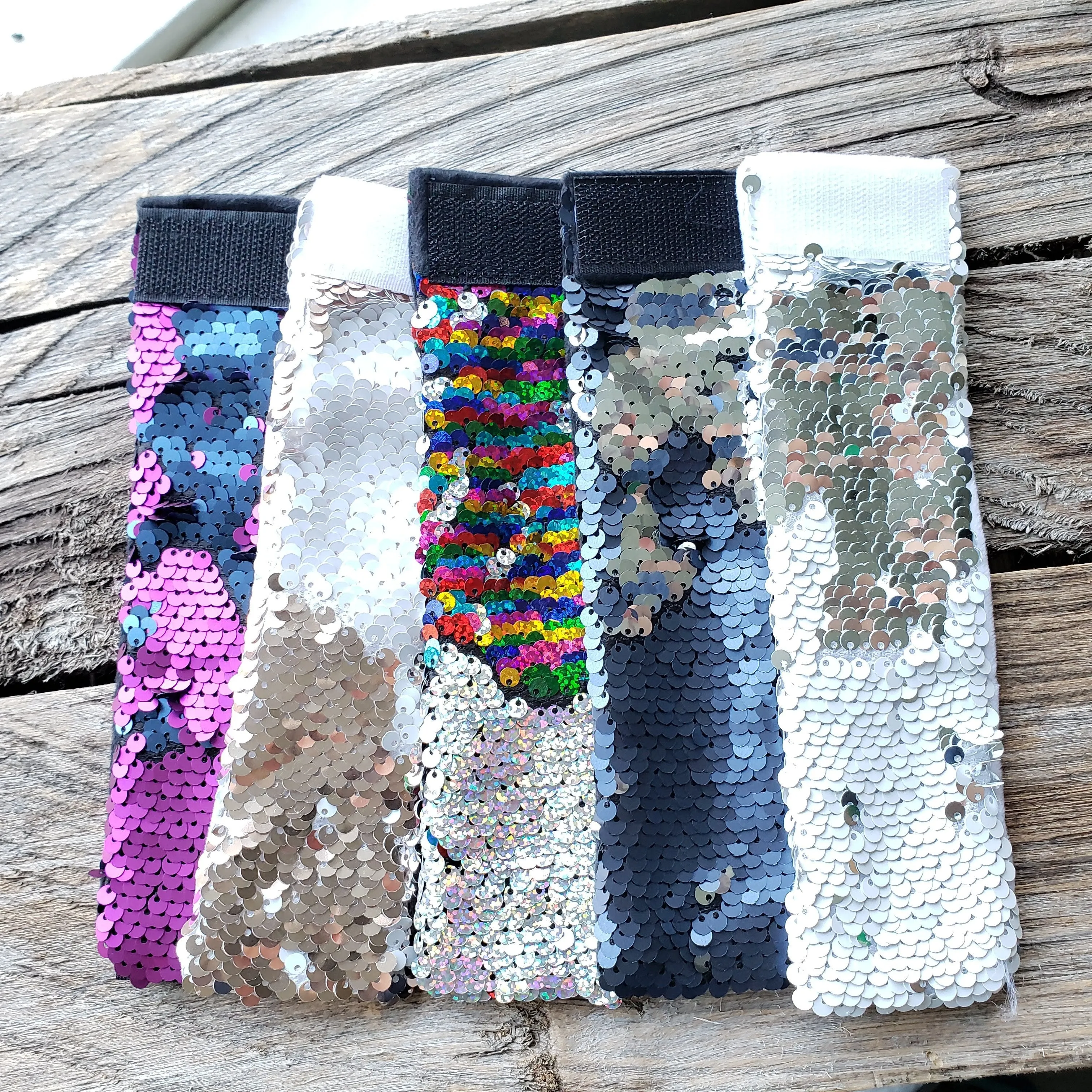 Superhero Wrist Wrap or Mermaid Sequin Bracelet - Rainbow/Silver