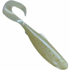 The Wombat white curl tail soft plastic new hollow compartment pack of 3