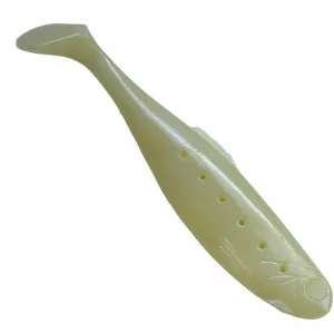 The Wombat white paddle tail soft plastic new hollow compartment pack of 3