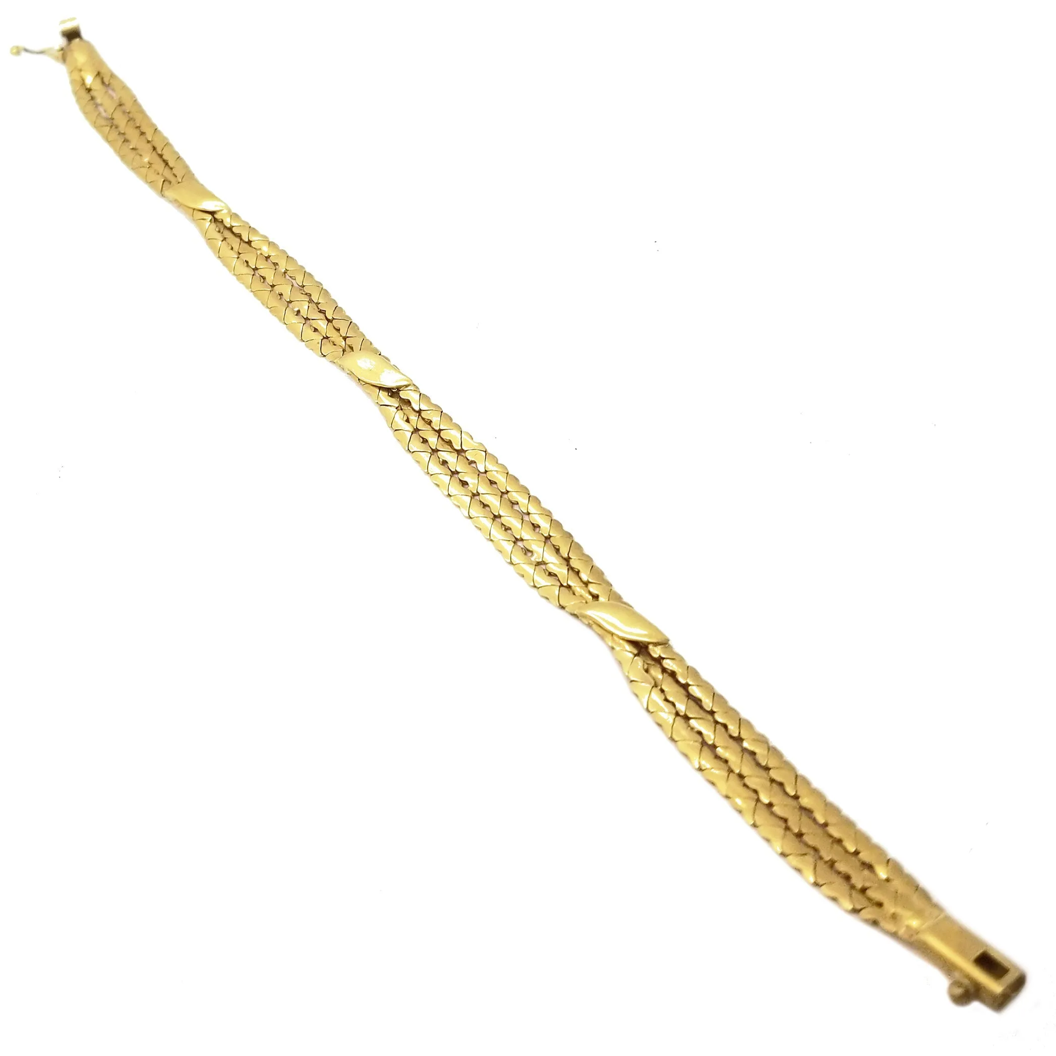 Three Ropes Yellow Gold Bracelet (14K)