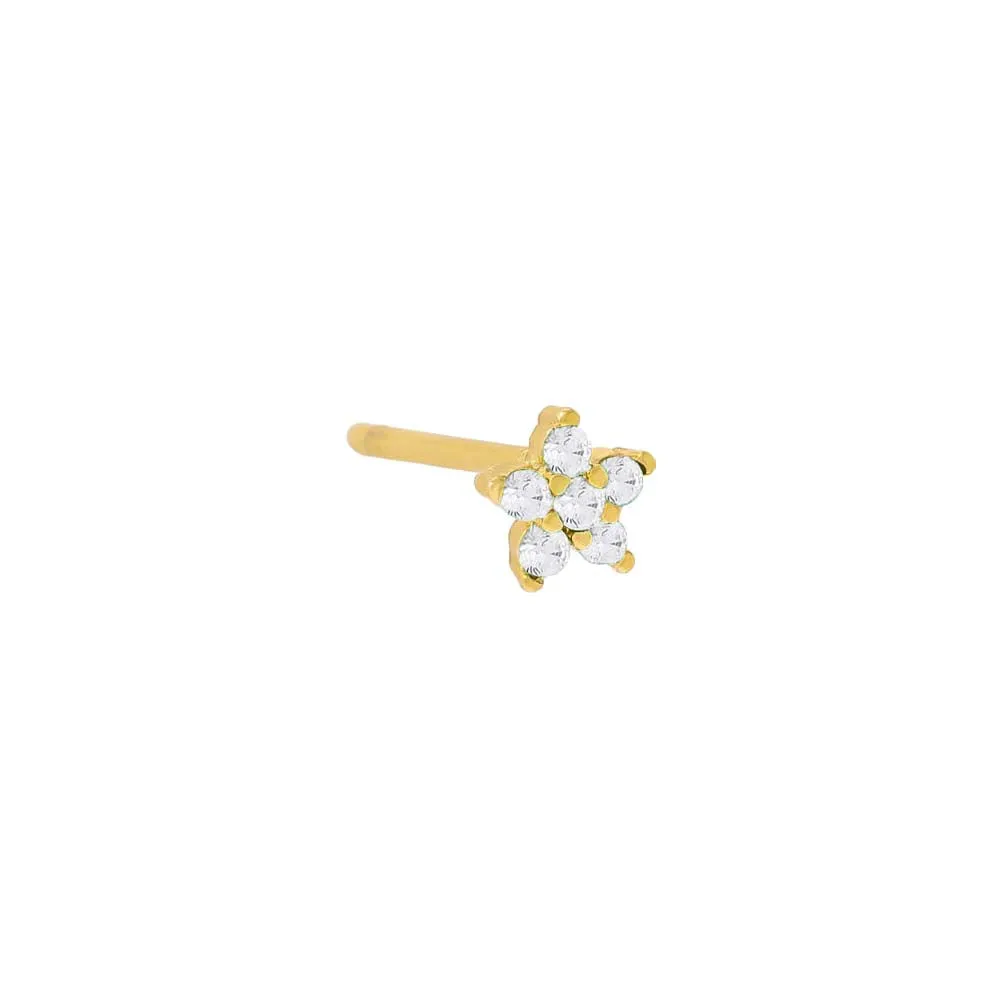 Tiny Colored Flower Stud Earring