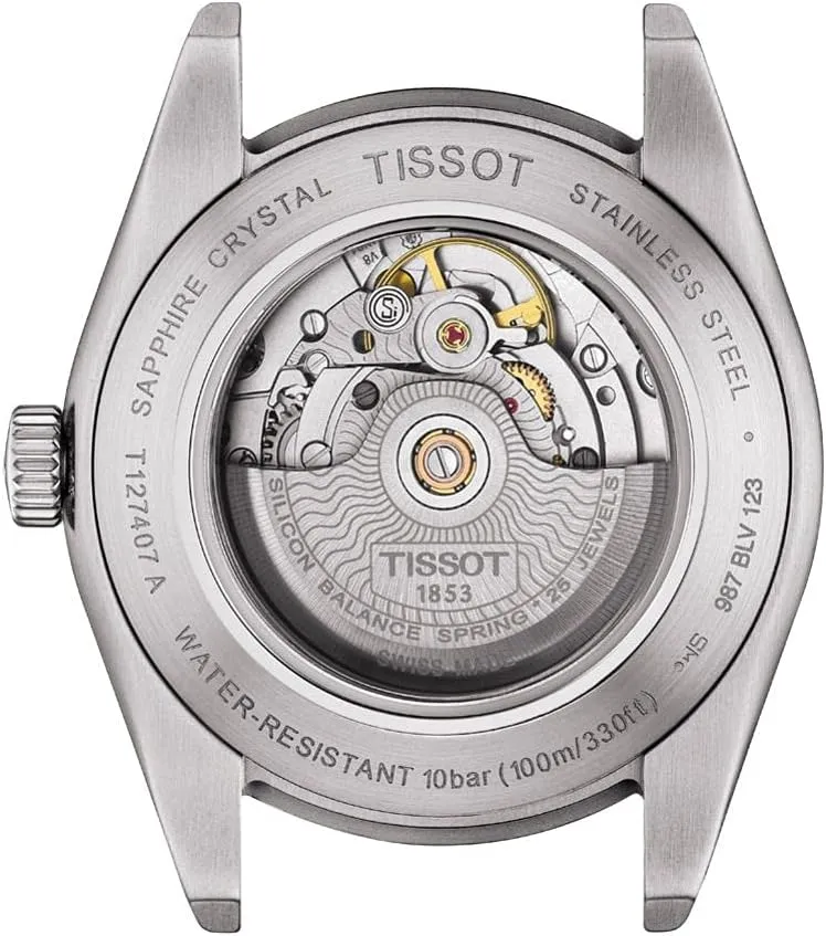 Tissot Gentleman Powermatic 80 Silicium Green Dial Stainless Watch