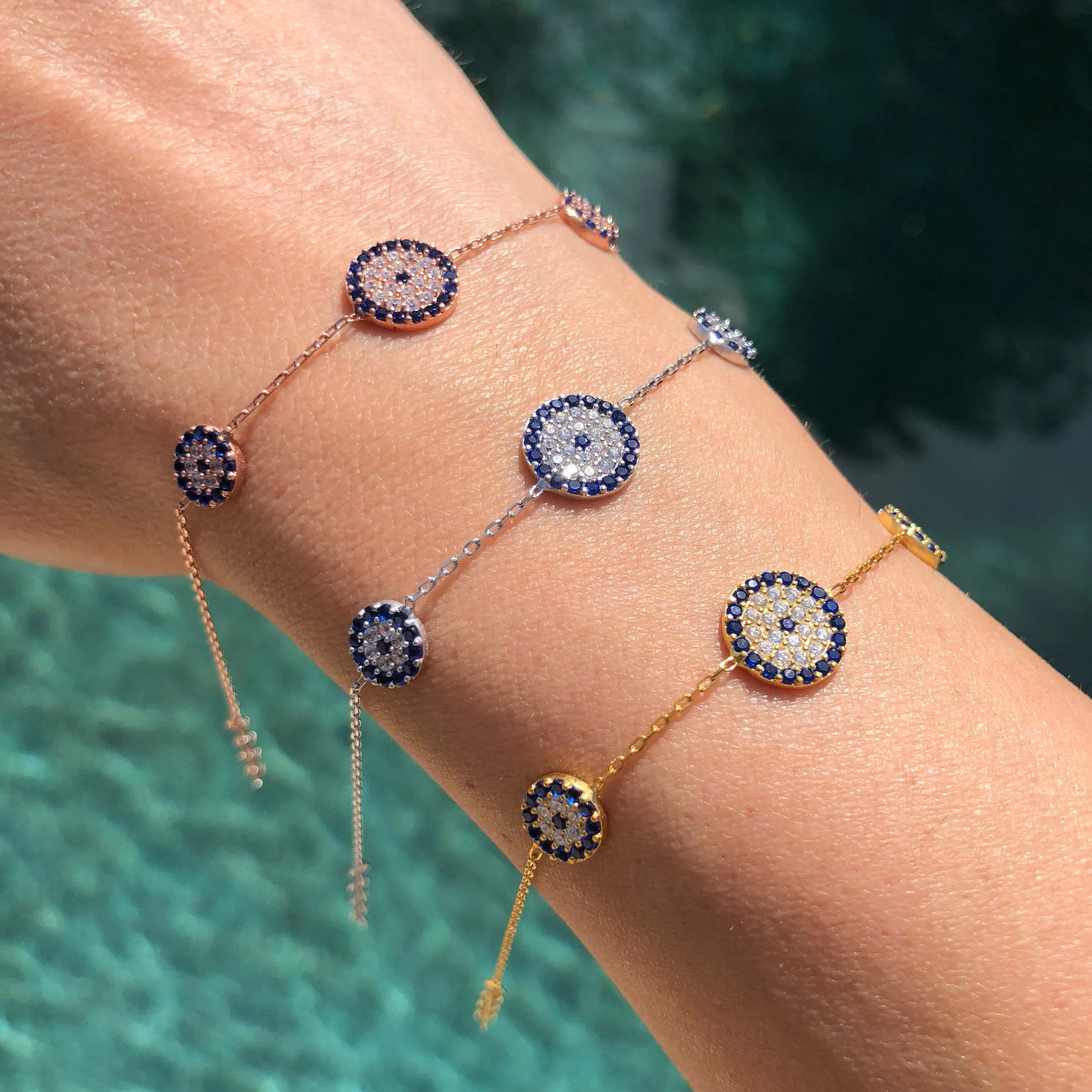 Trois Elegant Evil Eye Bracelet