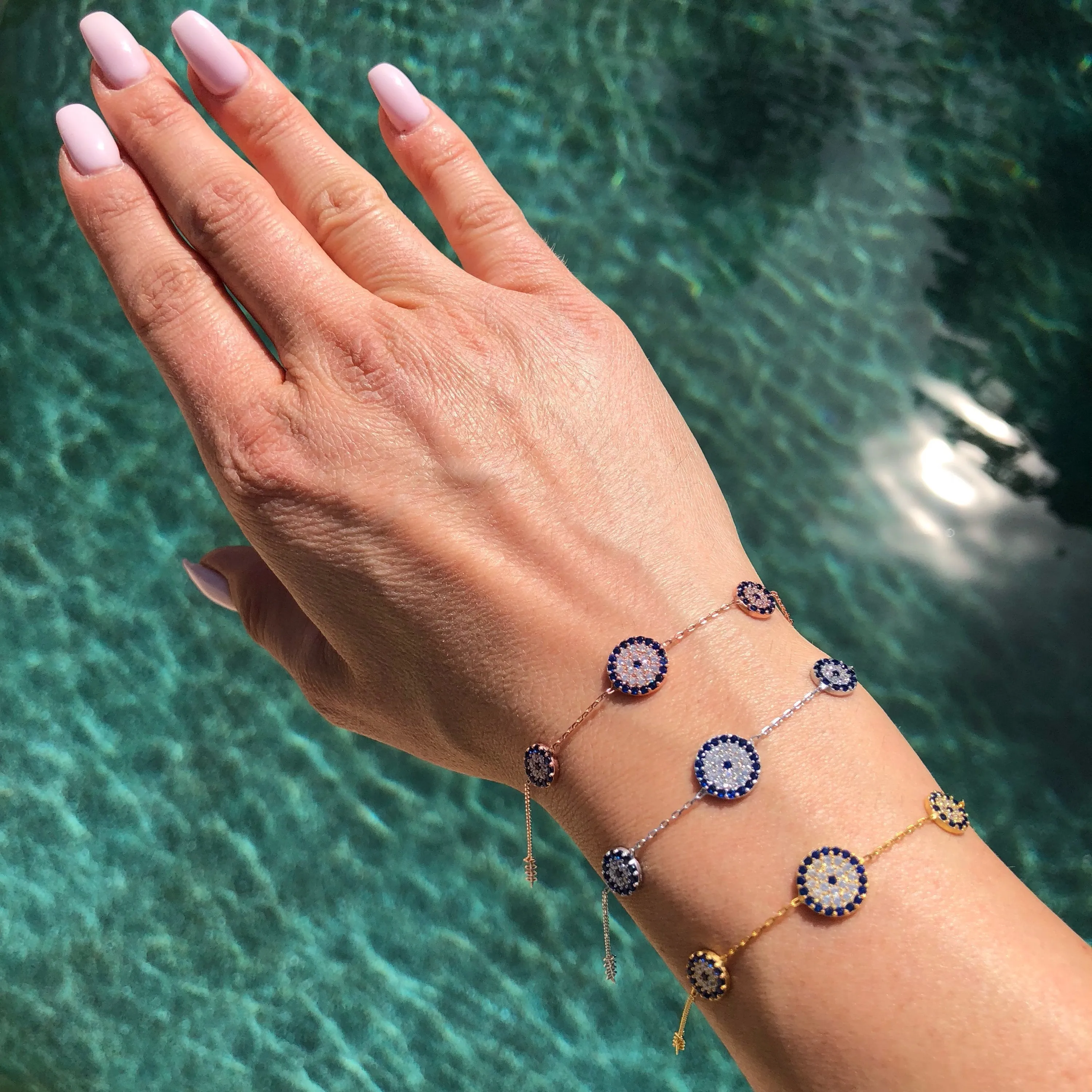 Trois Elegant Evil Eye Bracelet