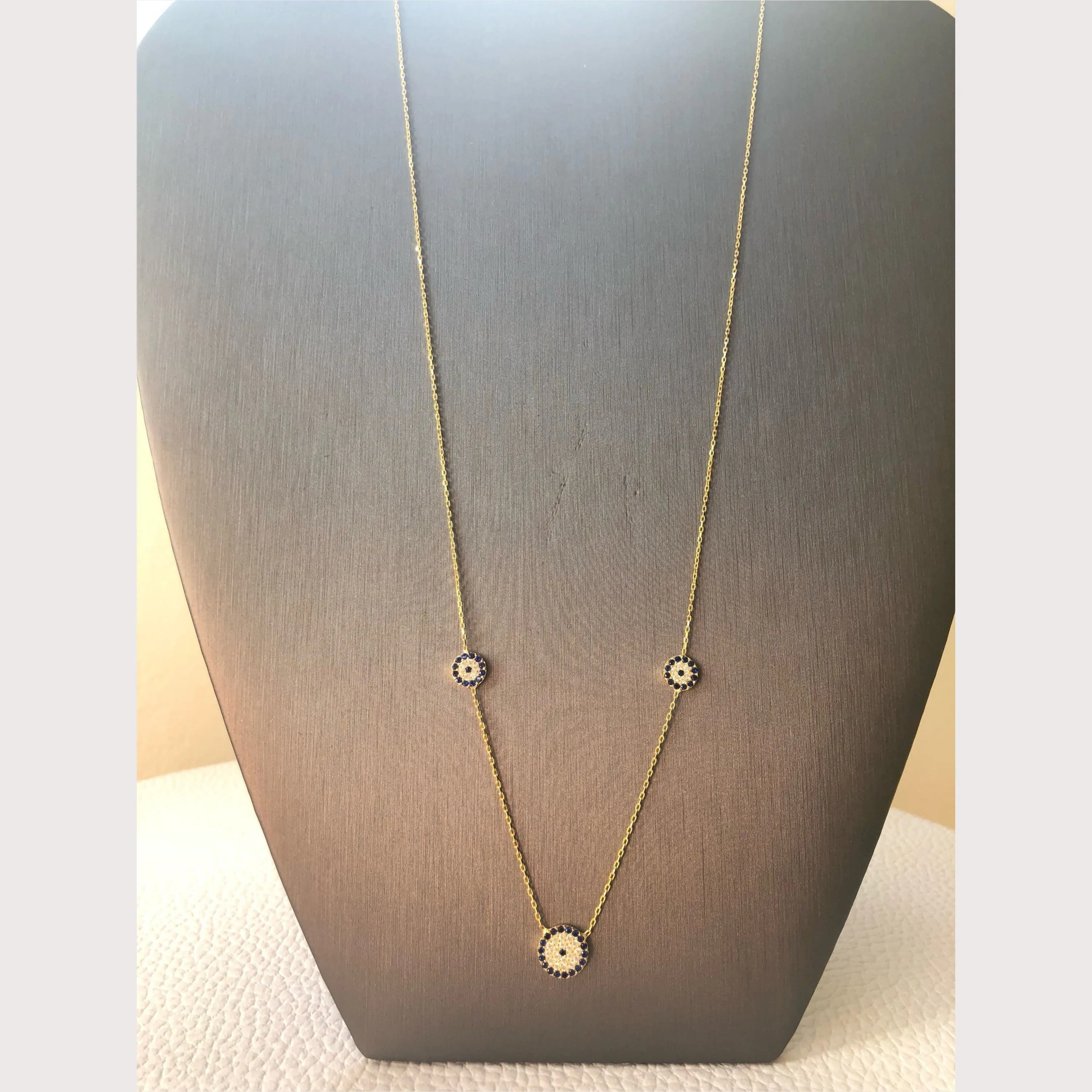 Trois Elegant Evil Eye Necklace