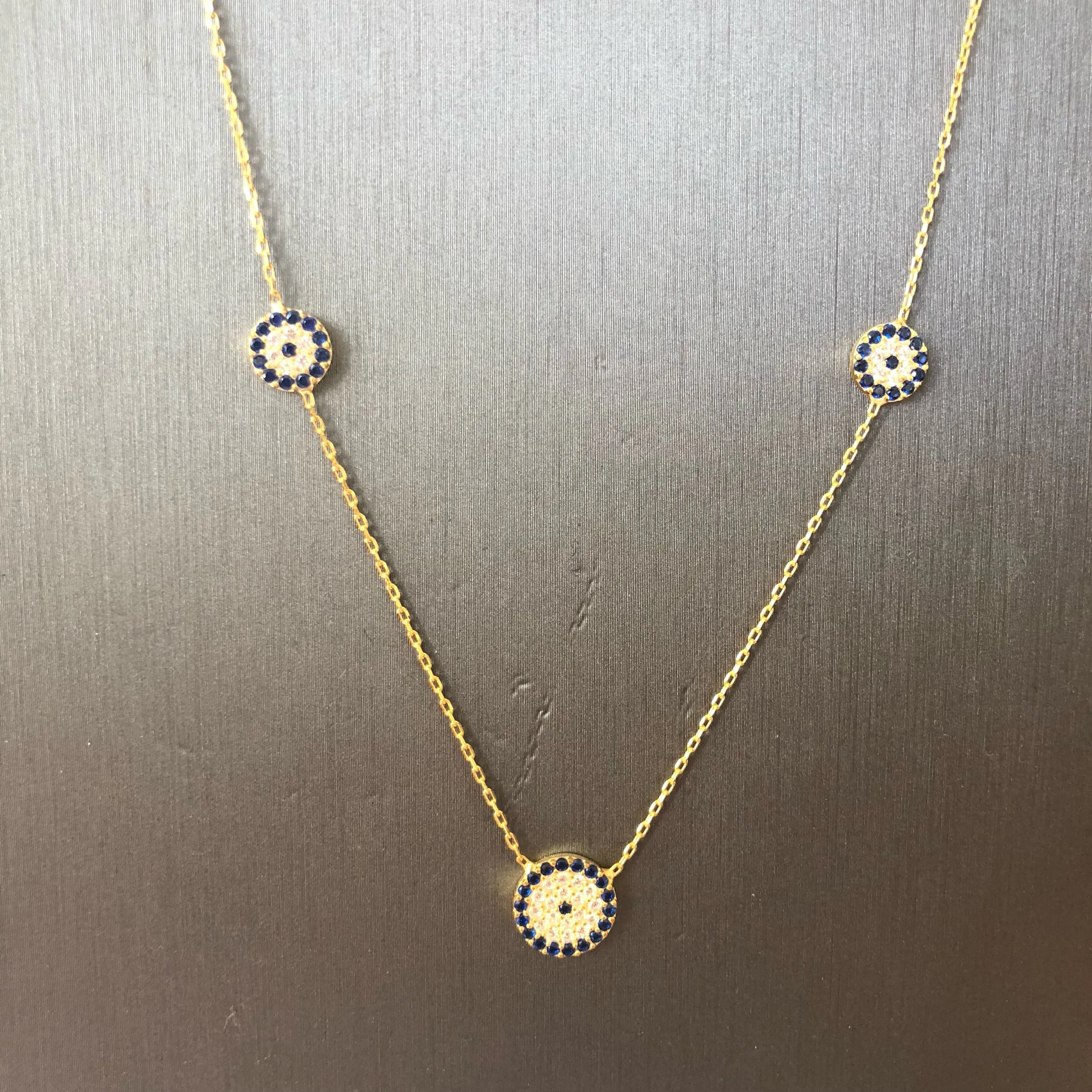 Trois Elegant Evil Eye Necklace