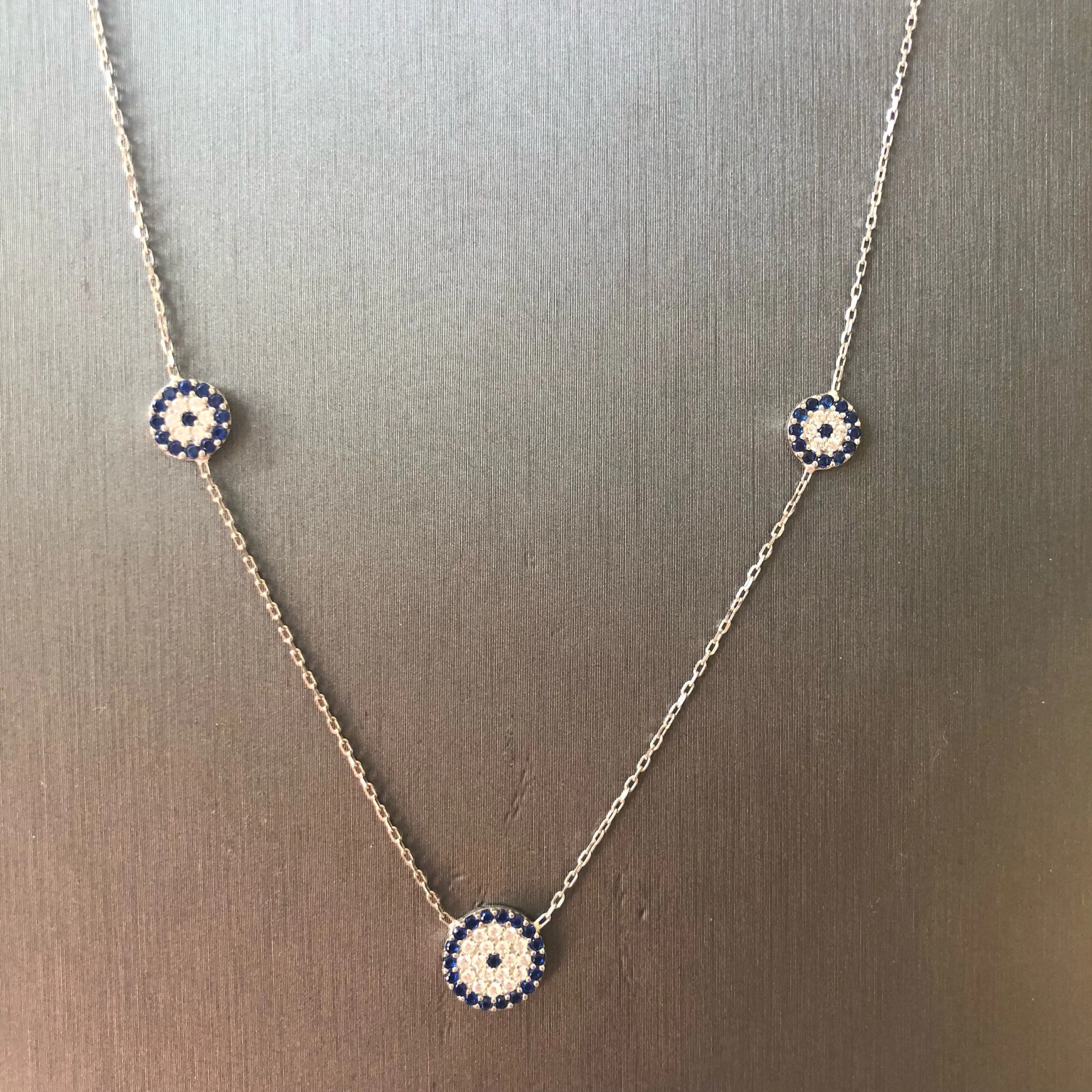 Trois Elegant Evil Eye Necklace