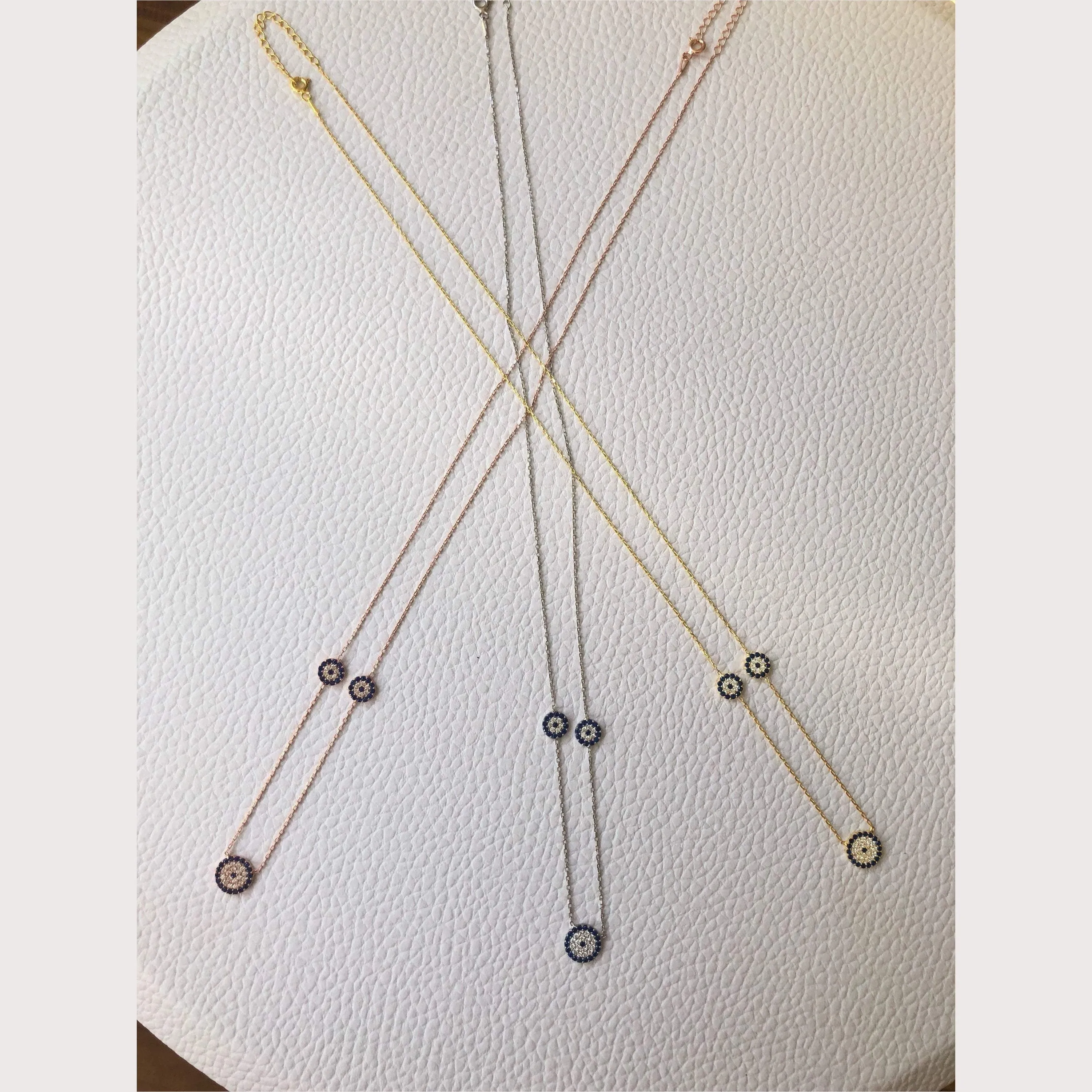 Trois Elegant Evil Eye Necklace