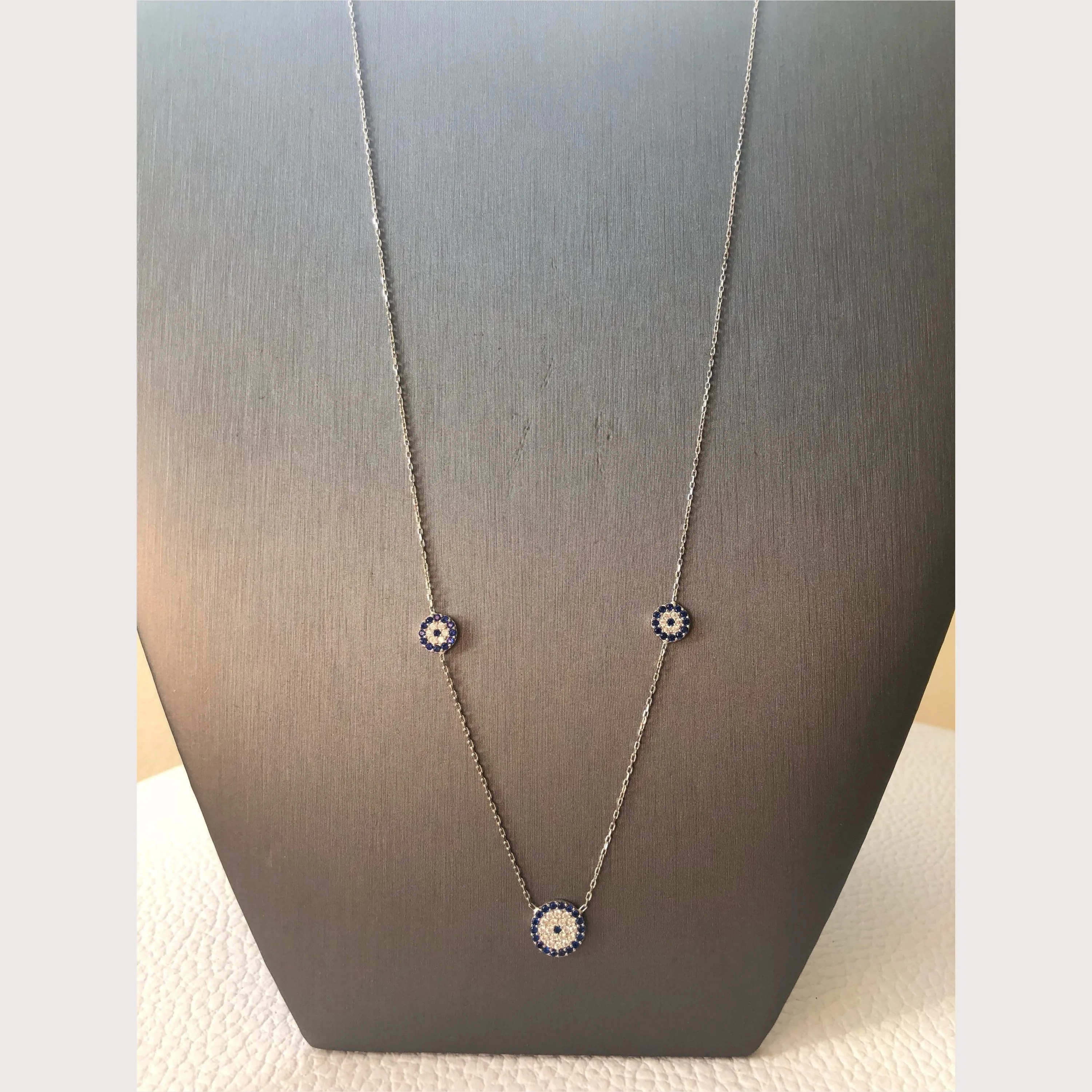 Trois Elegant Evil Eye Necklace