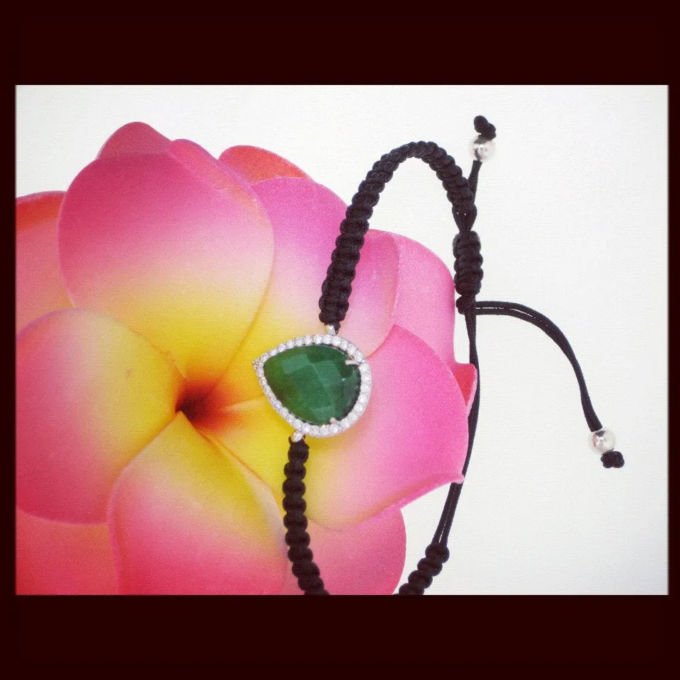 TWO WEEK SALE Tear Drop Macrame Bracelet