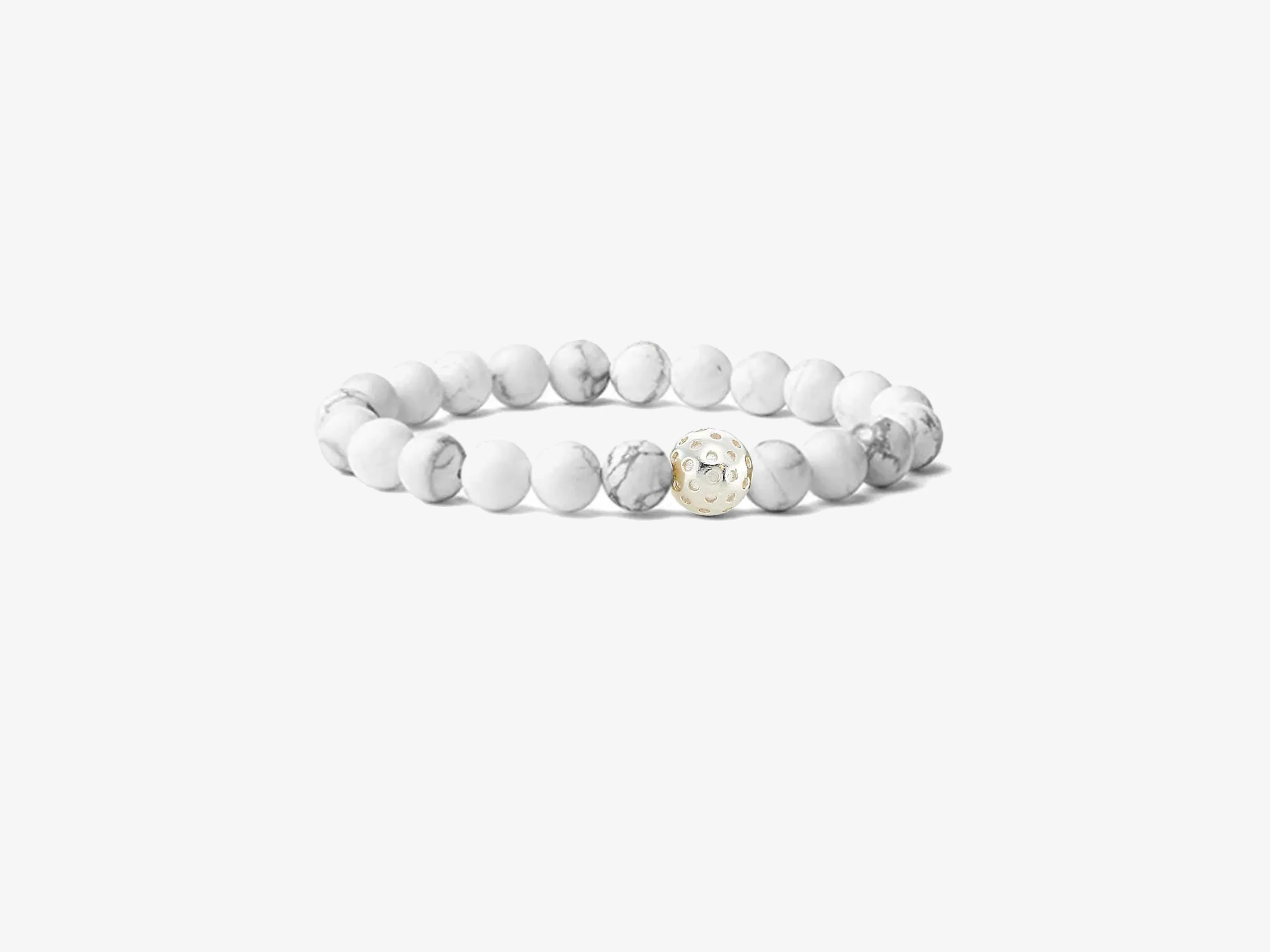 UNISEX Pickleball Bracelets with Sterling Silver Perforated Ball