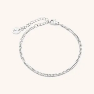 Vera Curb Chain Bracelet, Silver