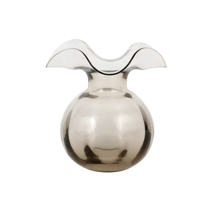 Vietri Hibiscus Glass Gray Bud Vase