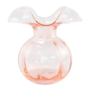 Vietri Hibiscus Glass Pink Medium Fluted Vase