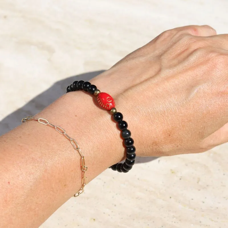 Vintage Glass Evil Eye Bracelet  *Final Sale*