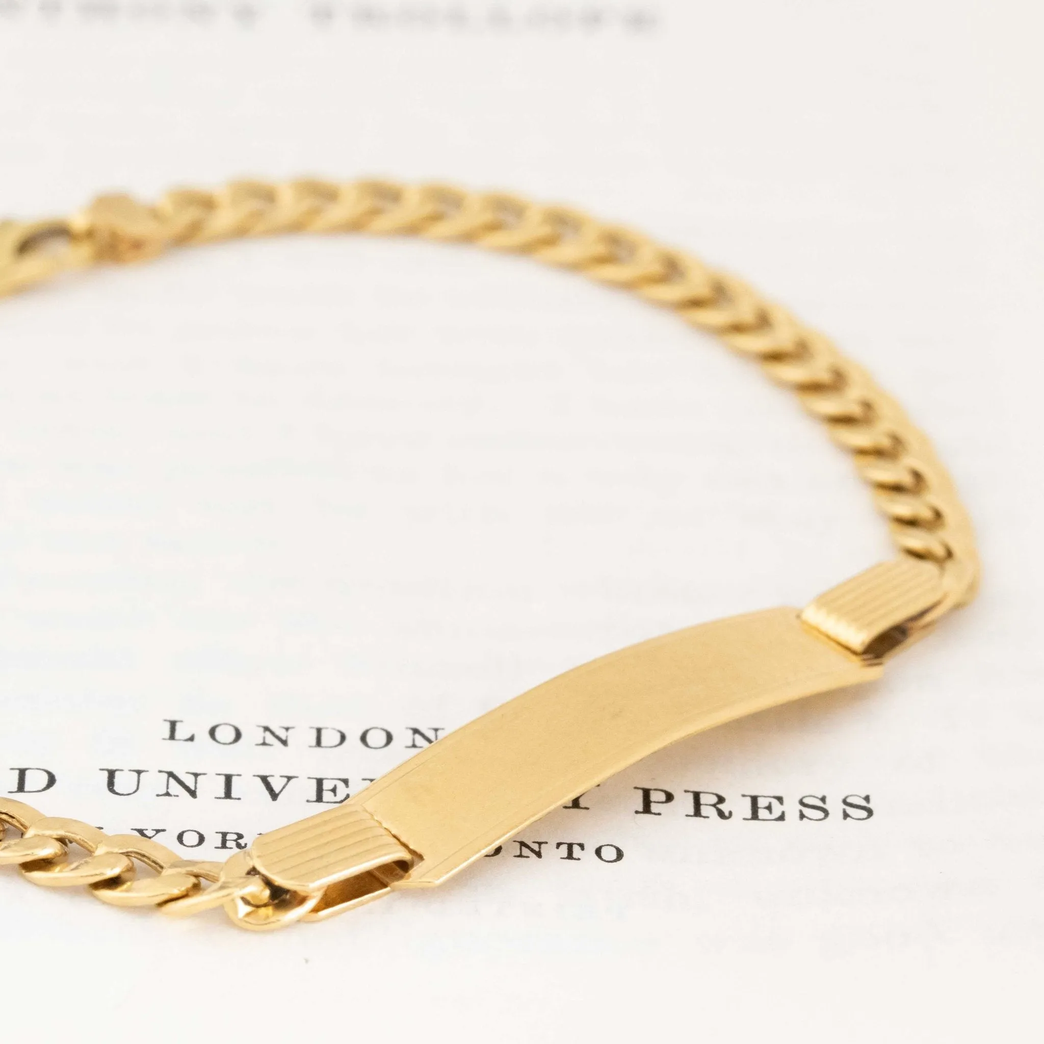 Vintage Gold ID Bracelet