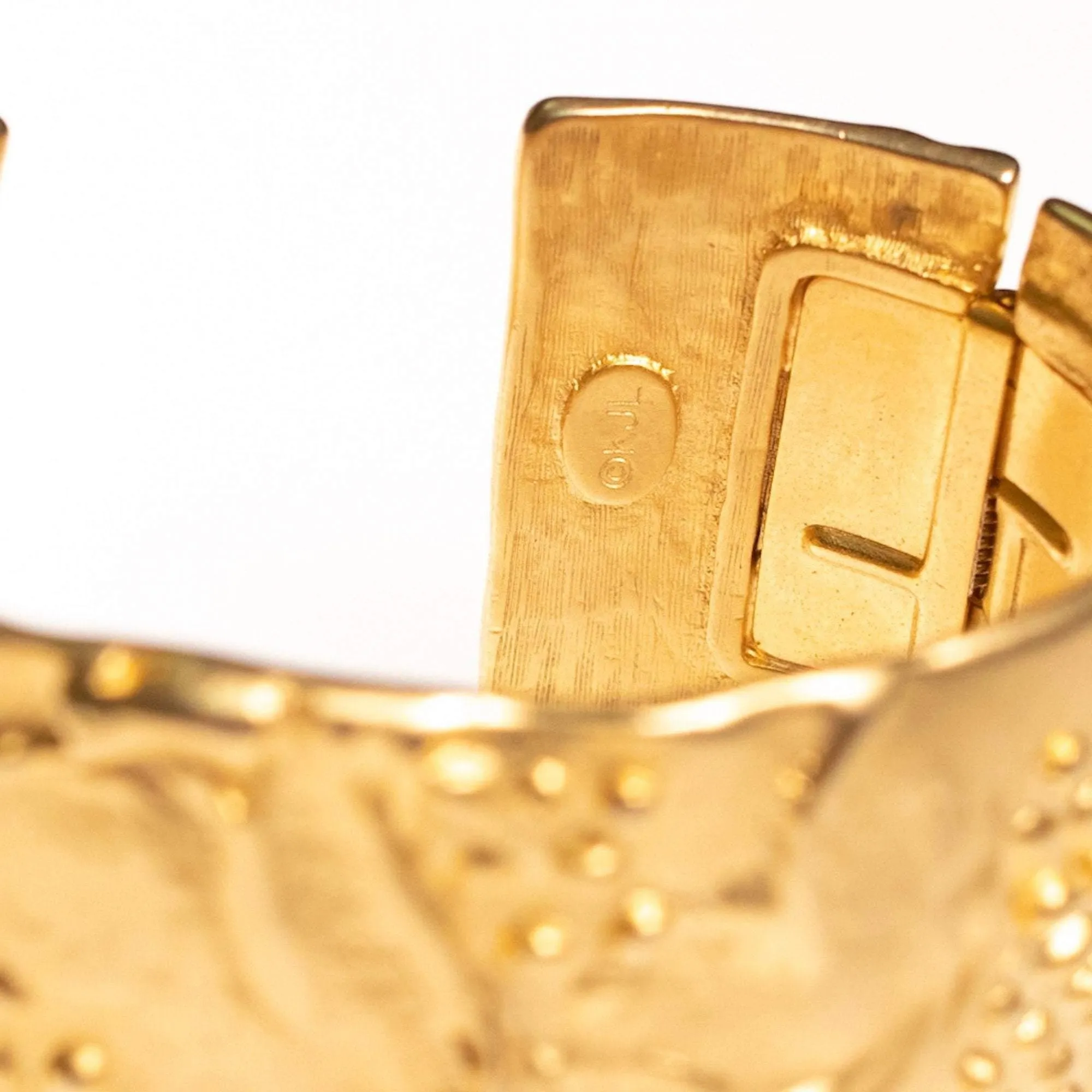 Vintage Kenneth Jay Lane Gold Cuff Bracelet