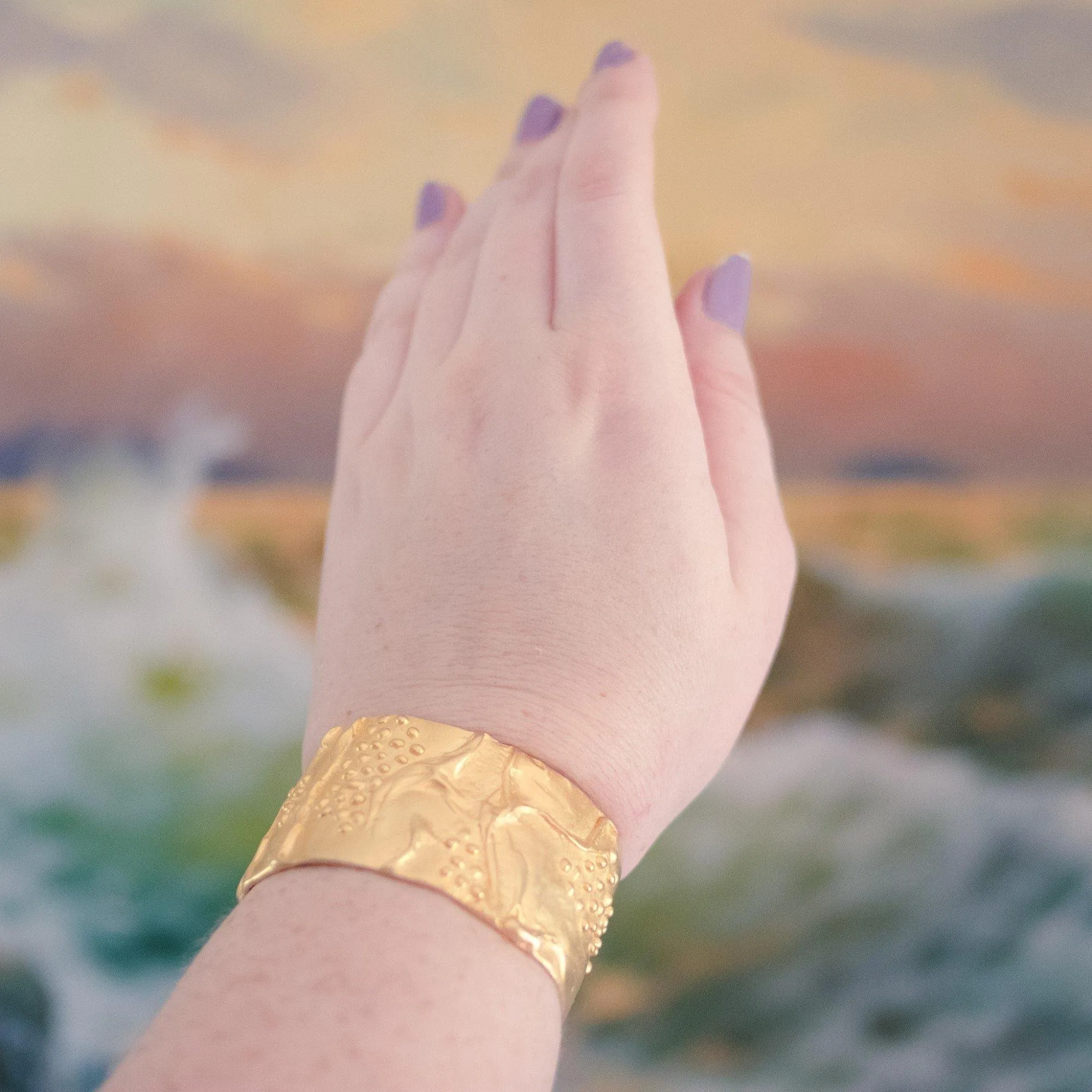Vintage Kenneth Jay Lane Gold Cuff Bracelet