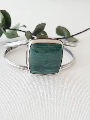 Wave Cuff Bracelet-teal jasper