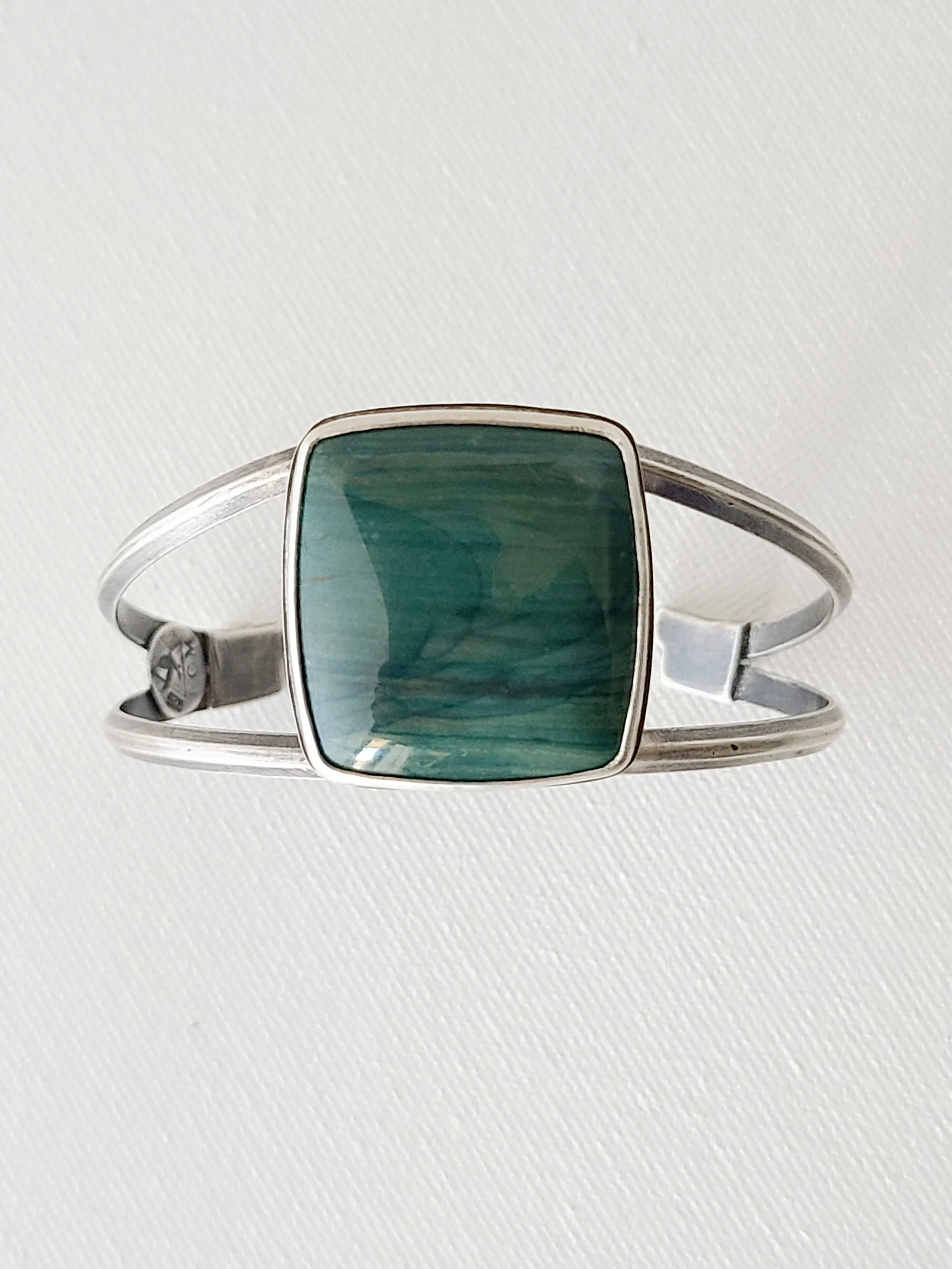 Wave Cuff Bracelet-teal jasper