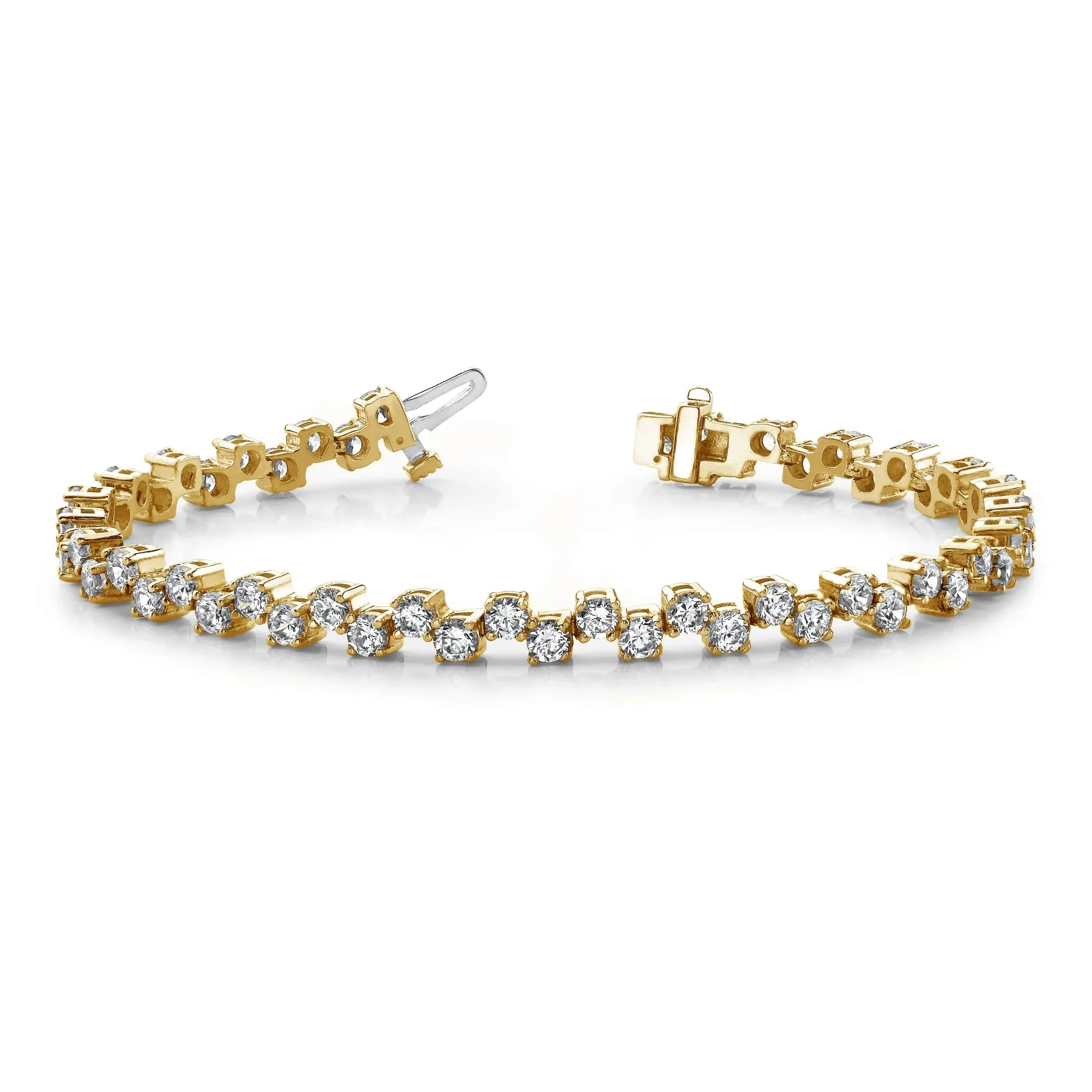 Wave Diamond Tennis Bracelet