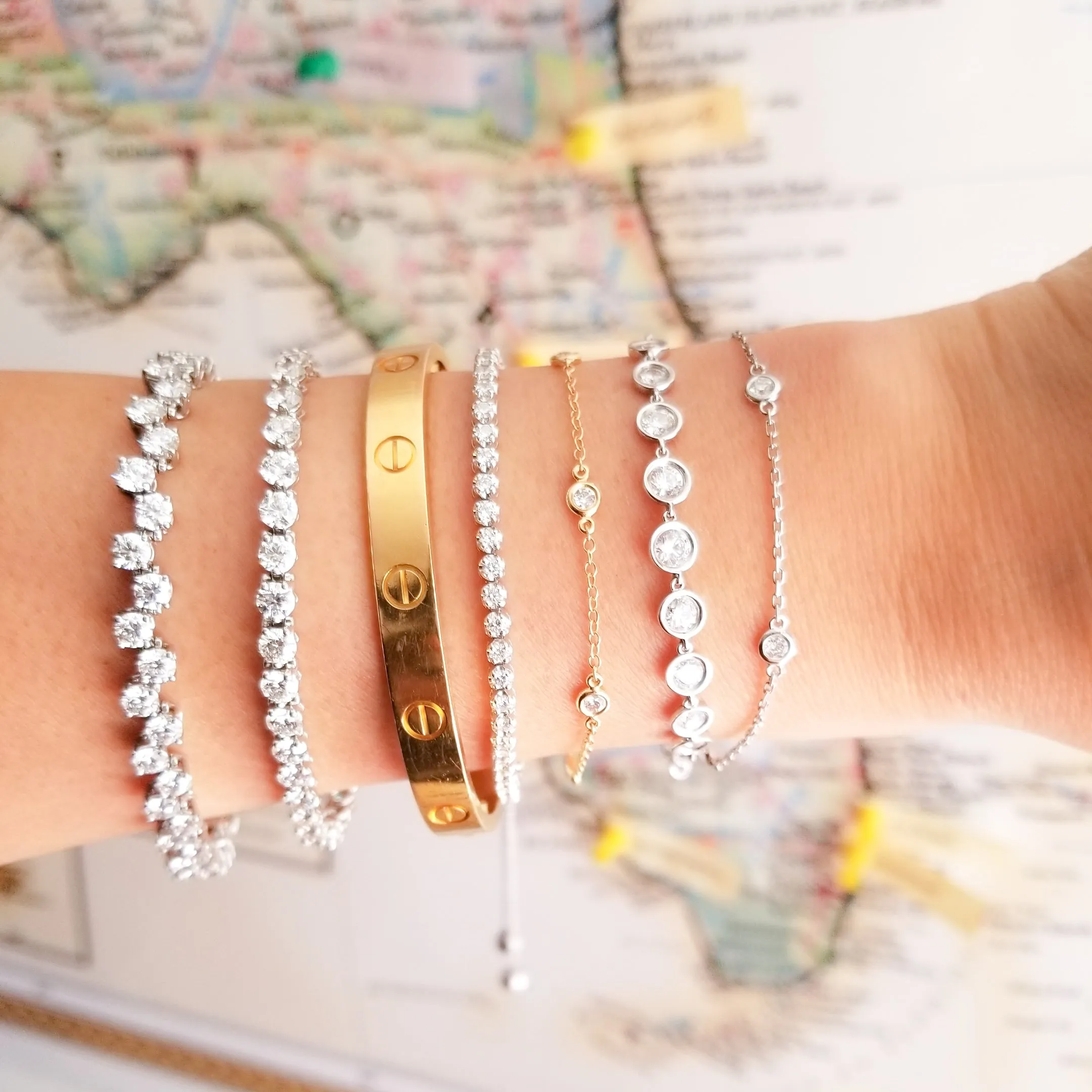 Wave Diamond Tennis Bracelet