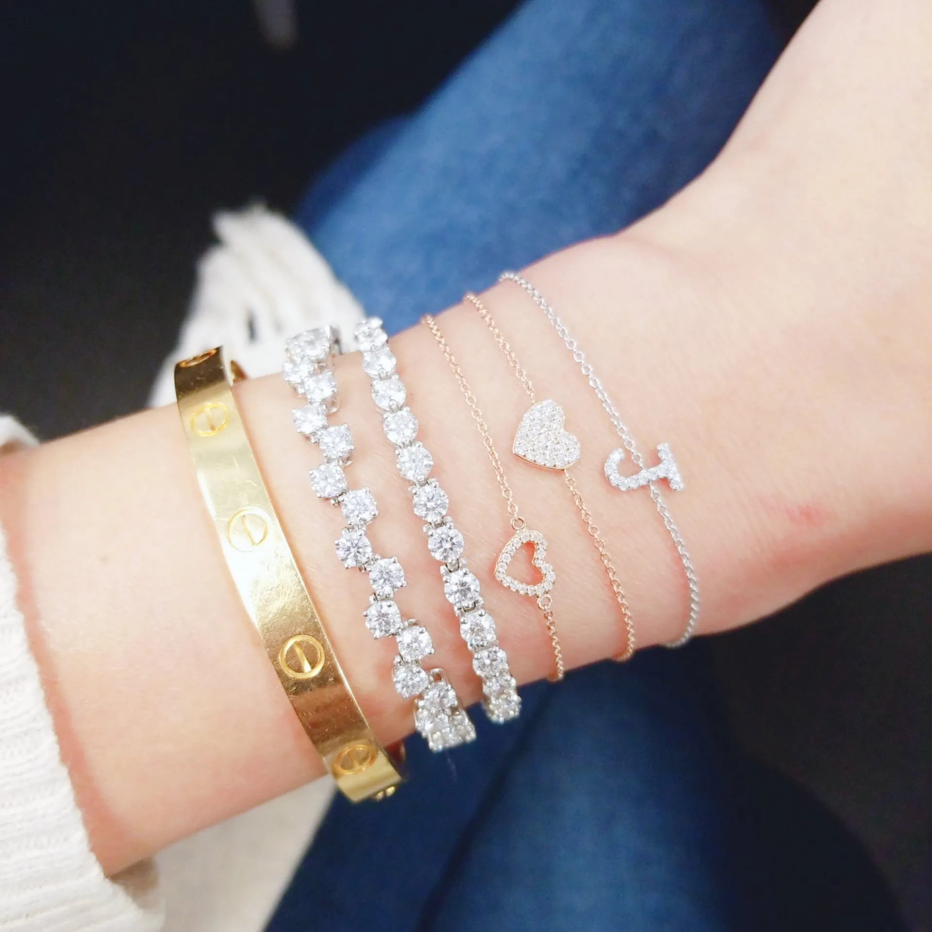 Wave Diamond Tennis Bracelet