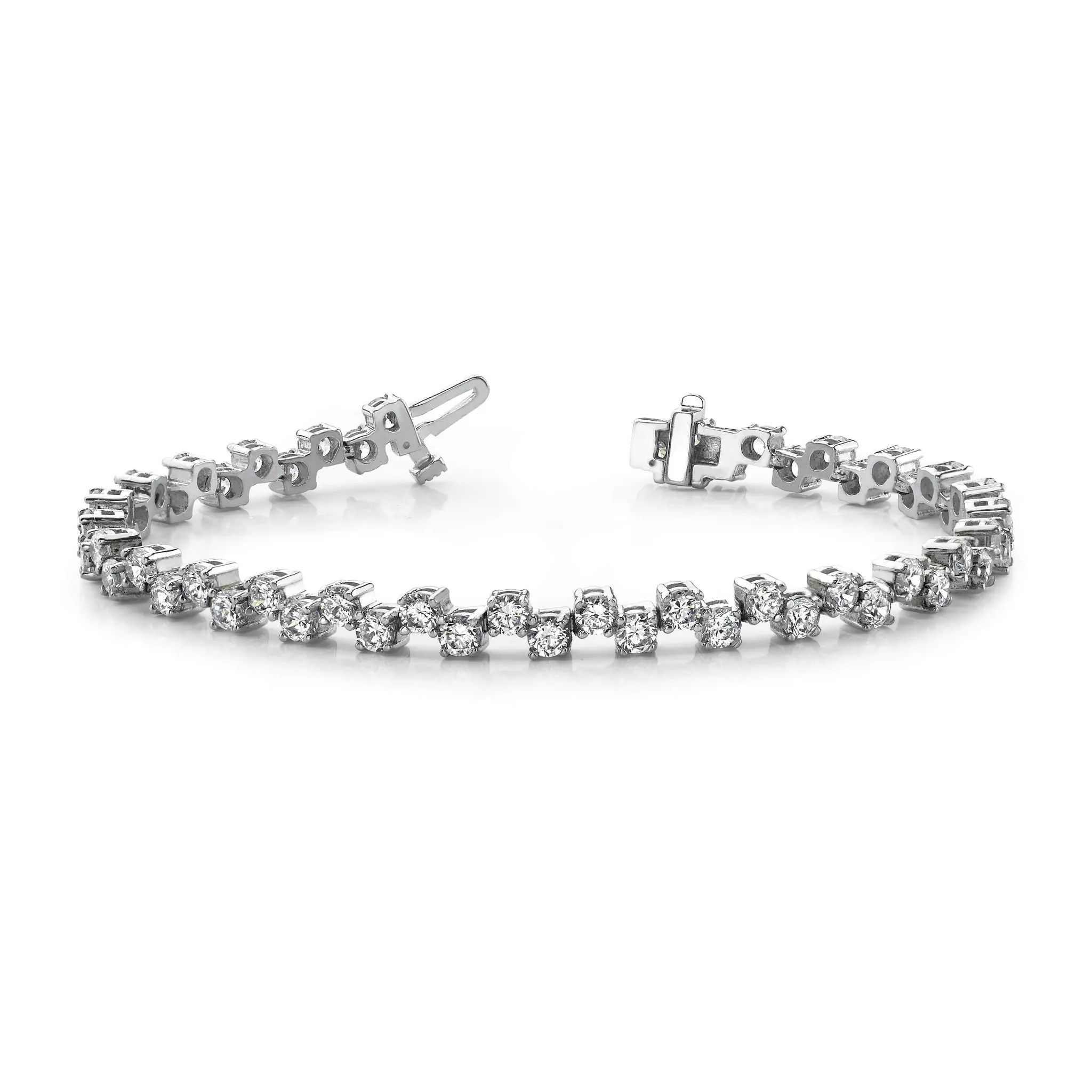 Wave Diamond Tennis Bracelet
