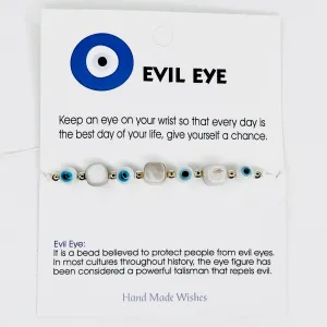 White Natural Stone Evil Eye Bracelet: Pure Protection